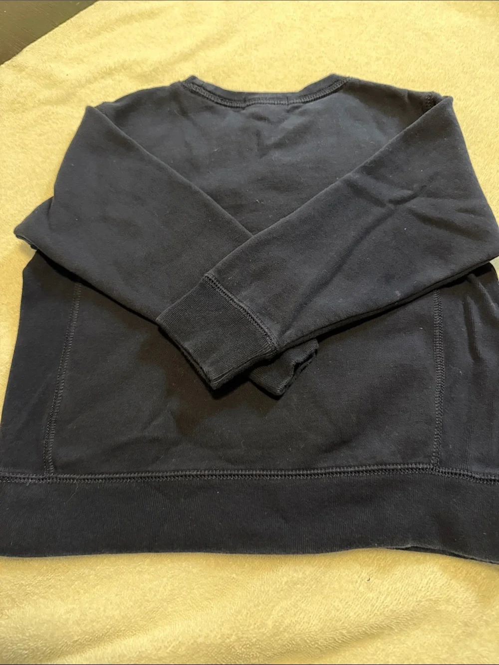 Ralph Lauren Navy Crewneck Sweatshirt with Blue Pony Embroidery